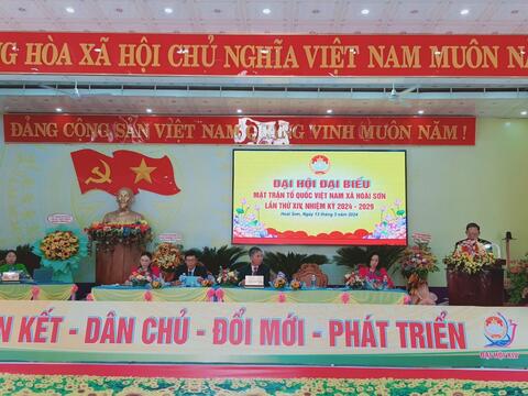 Đại hội đại biểu Mặt trận Tổ quốc Việt Nam xã Hoài Sơn lần thứ XIV nhiệm kỳ 2024-2029